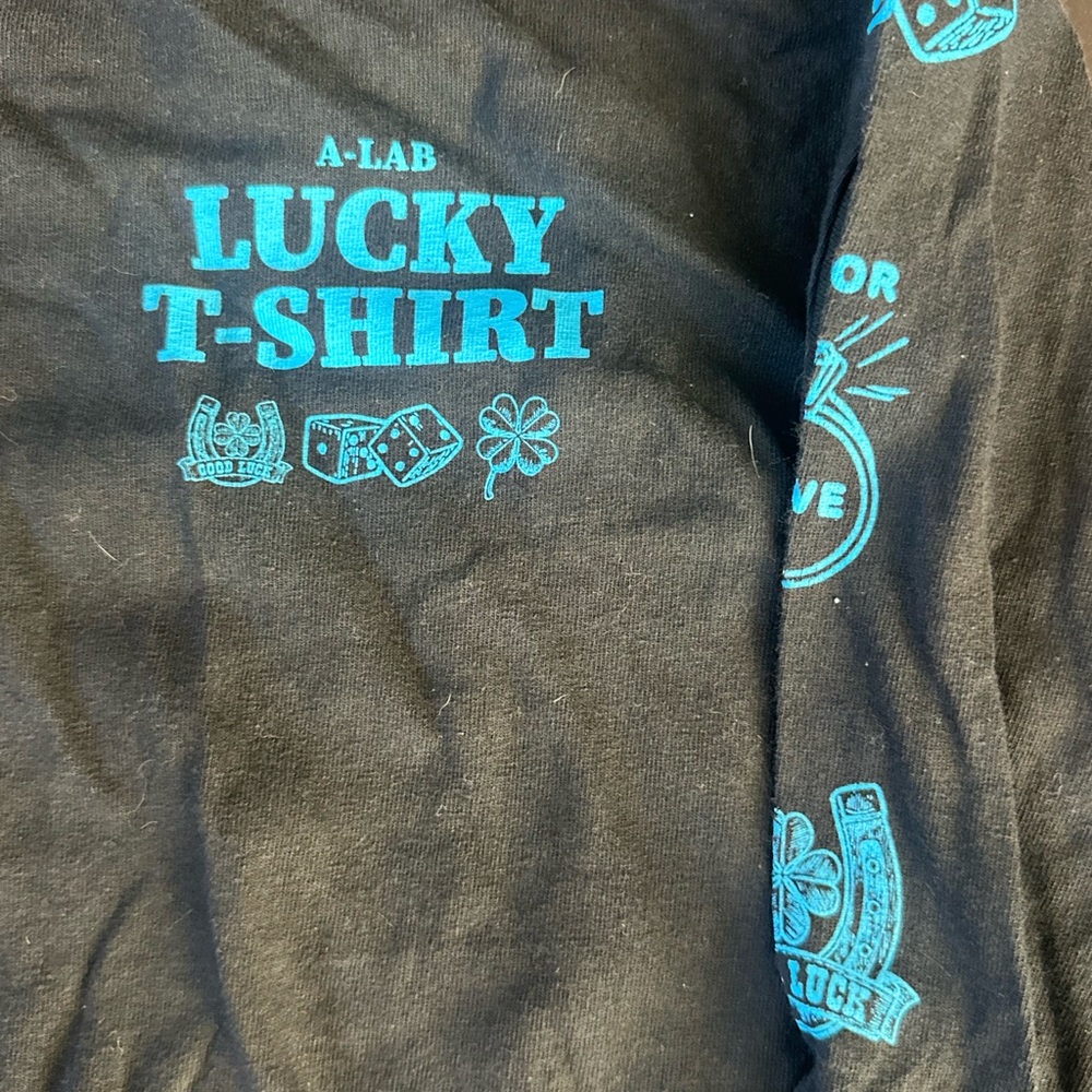 Black and Blue Lucky T-Shirt for Kids
